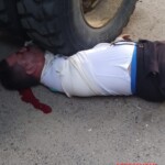 Biker ends up under truck’s wheel after colliding with another motorcycle