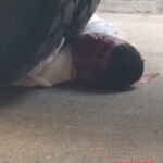 Biker ends up under truck’s wheel after colliding with another motorcycle