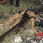 Female cut in half by train