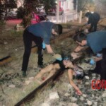 Female cut in half by train