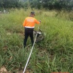 Collision with combine harvester tore off motorcyclist's face