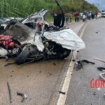 Horrific aftermath of head-on crash between car and bus