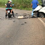 Horrific aftermath of head-on crash between car and bus