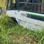 Horrific aftermath of head-on crash between car and bus