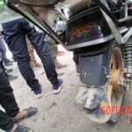 Syrian motorcyclist's brain splattered across road