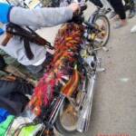 Syrian motorcyclist's brain splattered across road