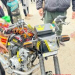 Syrian motorcyclist's brain splattered across road