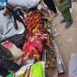 Syrian motorcyclist's brain splattered across road