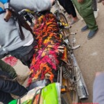 Syrian motorcyclist's brain splattered across road