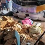 Bloody aftermath of bus accident in state of Bahia