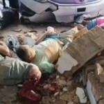 Bloody aftermath of bus accident in state of Bahia