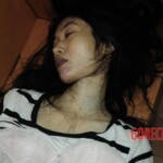 Young Chinese woman hanged herself from the window frame