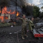 Aftermath of Russian strike on city of Kostiantynivka