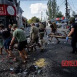 Aftermath of Russian strike on city of Kostiantynivka
