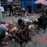 Aftermath of Russian strike on city of Kostiantynivka
