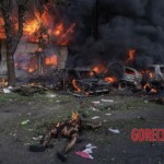 Aftermath of Russian strike on city of Kostiantynivka