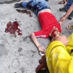Criminal couple rammed by car while fleeing on motorcycle