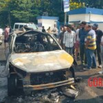 Man burned alive inside his car