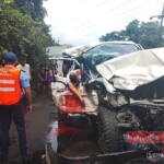 Pickup truck and heavy truck collision leaves two dead