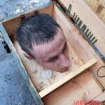 Severed head of Ukrainian soldier as war trophy