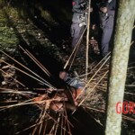 Papuan villager impaled by dozens of arrows