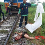 Brutal aftermath of man being struck by train