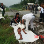 Brutal aftermath of man being struck by train