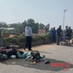 Concrete mixer truck crushed his head