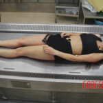 Initial examination of female suicide victim