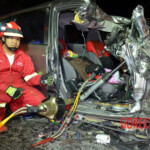 Two female university students died in head-on collision with truck